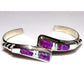 Navajo Sugilite Opal Bracelet Inlay Sterling Silver Native 