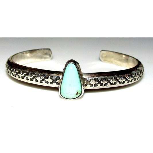Navajo SUNSHINE REEVES Hand Stamped Ingot Arrows Carico Lake