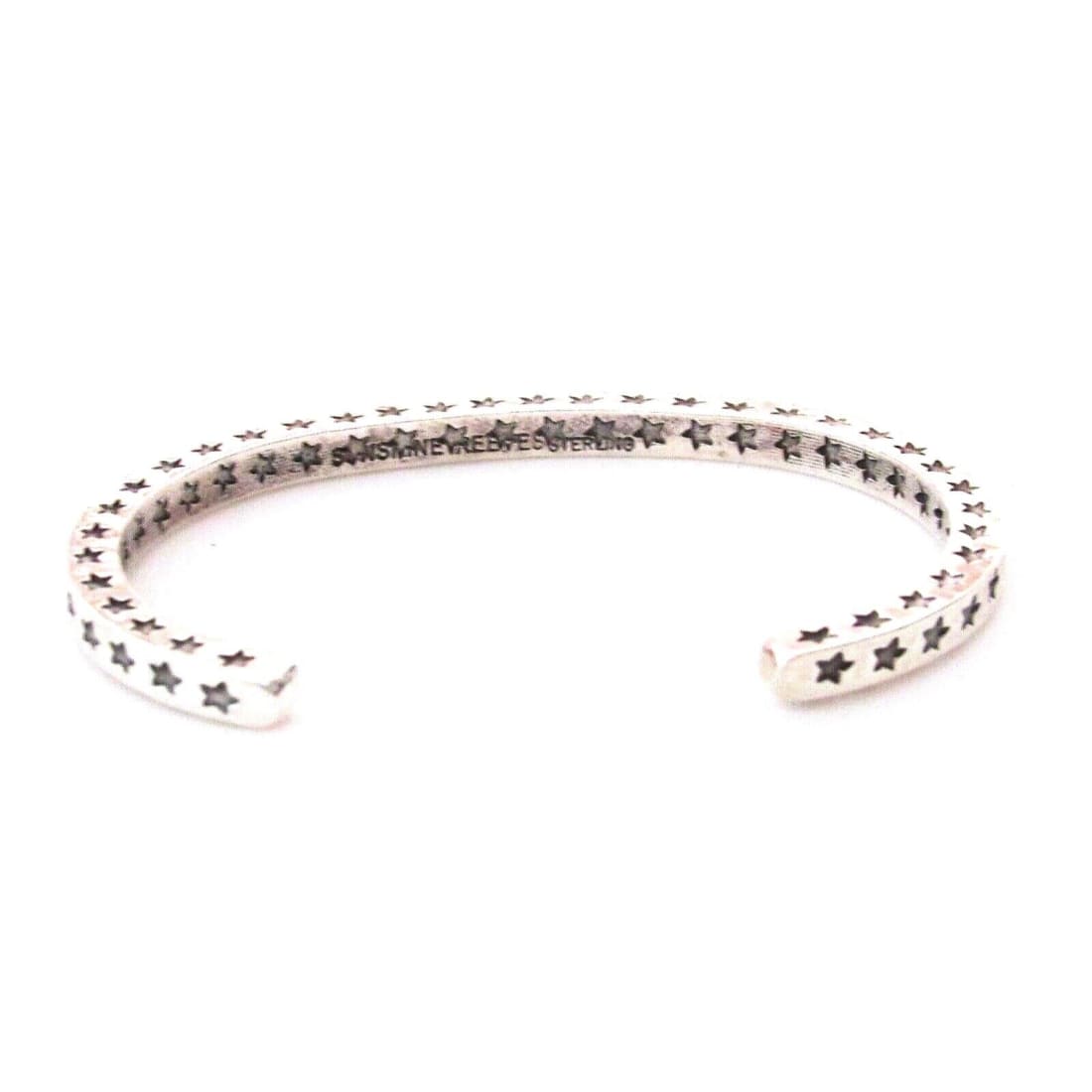 Navajo SUNSHINE REEVES Hand Stamped Star Double Sided Stacker Cuff Bracelet Native American