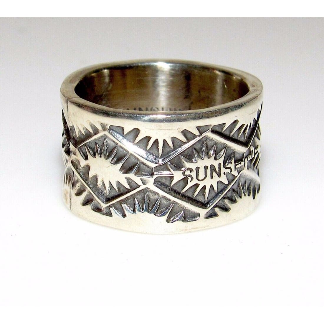 Navajo Sunshine Reeves Ring Size 5 Sterling Silver Signed 