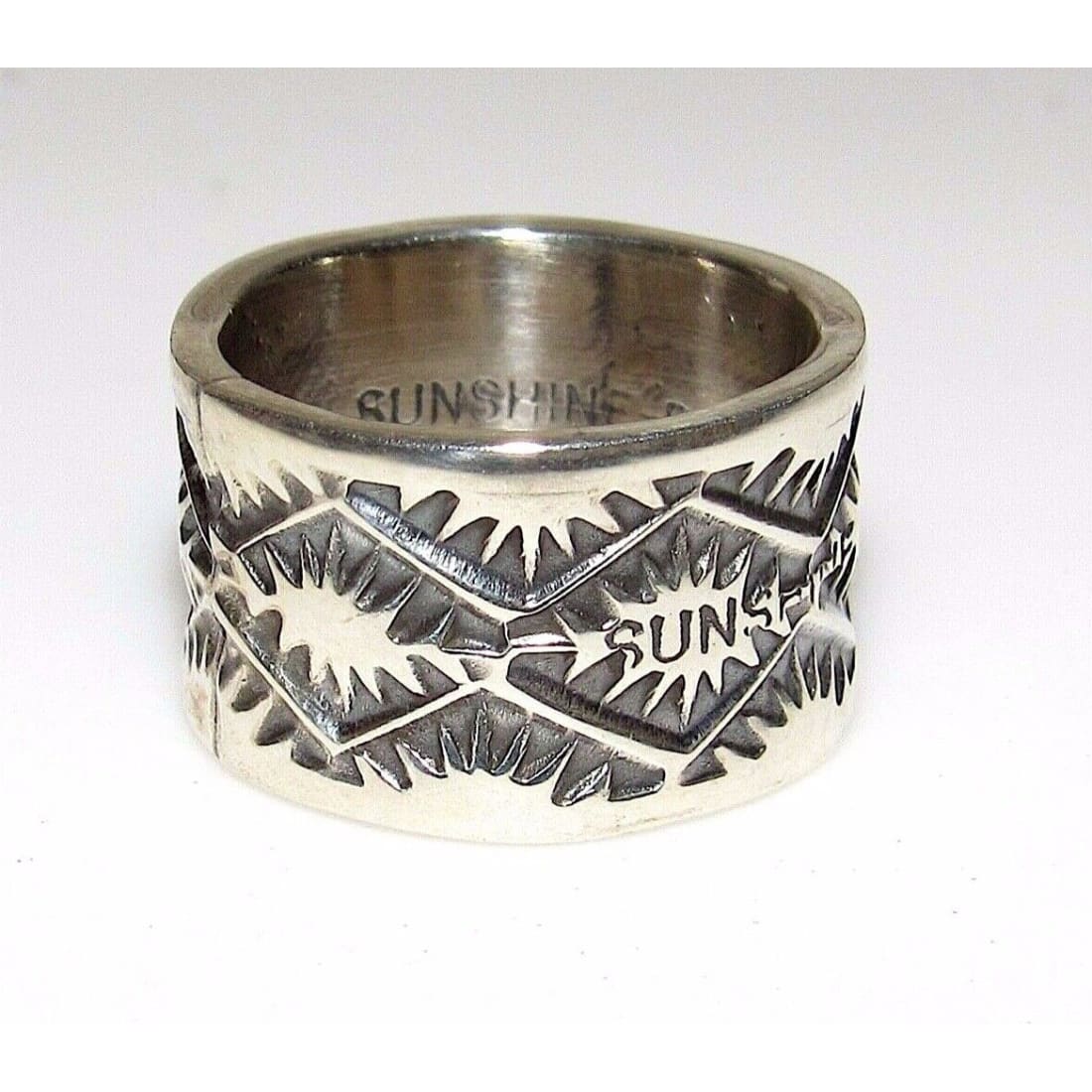 Navajo Sunshine Reeves Ring Size 5 Sterling Silver Signed 