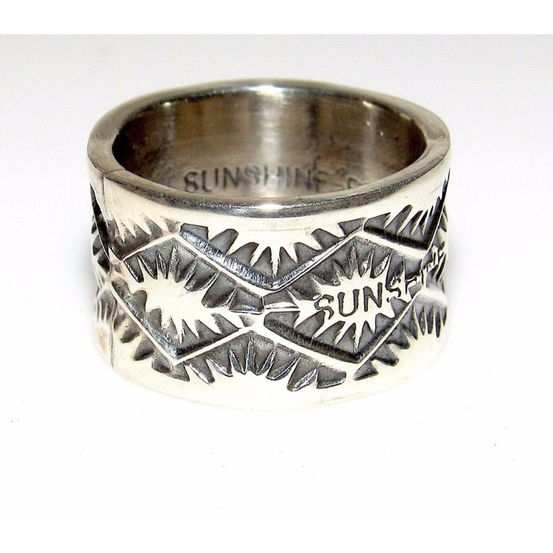 Navajo Sunshine Reeves Ring Size 5 Sterling Silver Signed 