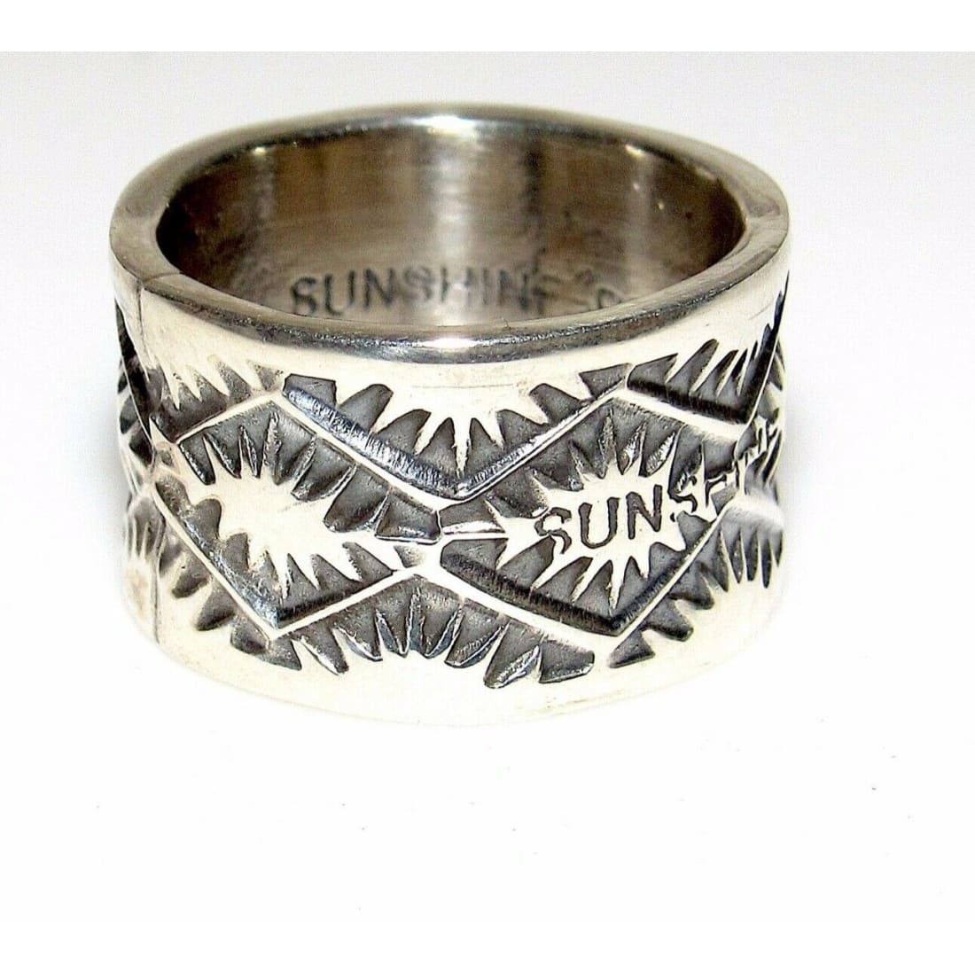 Navajo Sunshine Reeves Ring Size 5 Sterling Silver Signed 