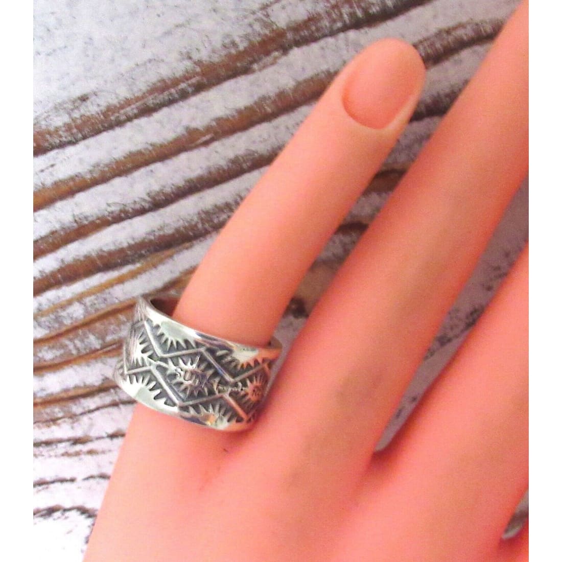 Navajo Sunshine Reeves Ring Size 5 Sterling Silver Signed 