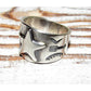 Navajo Sunshine Reeves Star & Arrows Ring Size 8.5 Sterling 