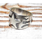 Navajo Sunshine Reeves Star & Arrows Ring Size 8.5 Sterling 