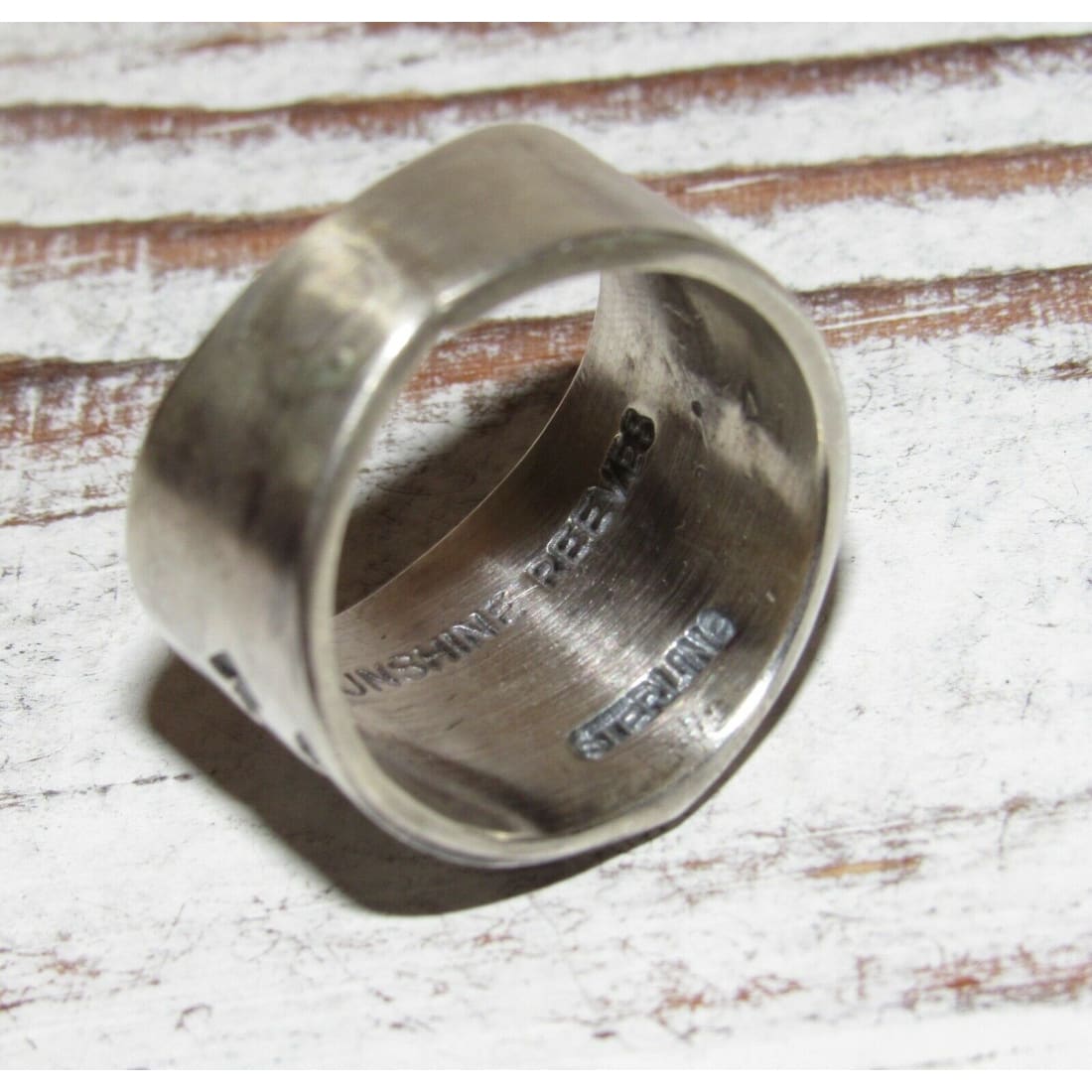 Navajo Sunshine Reeves Star & Arrows Ring Size 8.5 Sterling 