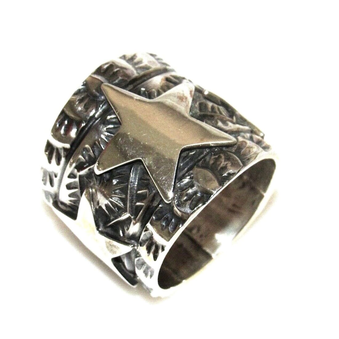 Navajo Sunshine Reeves Star Ring Size 7 Sterling Silver 
