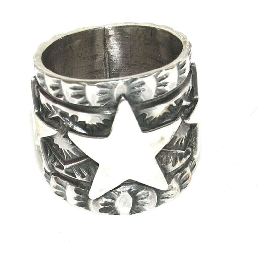 Navajo Sunshine Reeves Star Ring Size 7 Sterling Silver 