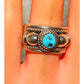 Navajo Thomas Charley Kingman Turquoise Ring Sz 7 Sterling