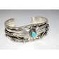Navajo Thunderbird Cuff Bracelet Sterling Sleeping Beauty 