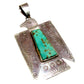 Navajo Thunderbird Pendant Hand Stamped Sterling Silver Royston Turquoise Native American