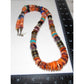 Navajo Tommy Singer Orange Spiny Heishi Necklace Sterling 