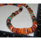 Navajo Tommy Singer Orange Spiny Heishi Necklace Sterling 