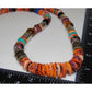 Navajo Tommy Singer Orange Spiny Heishi Necklace Sterling 