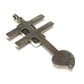 Navajo TUFA CAST Sterling Dragonfly Cross Pendant Turquoise Native K. Yazzie Native American