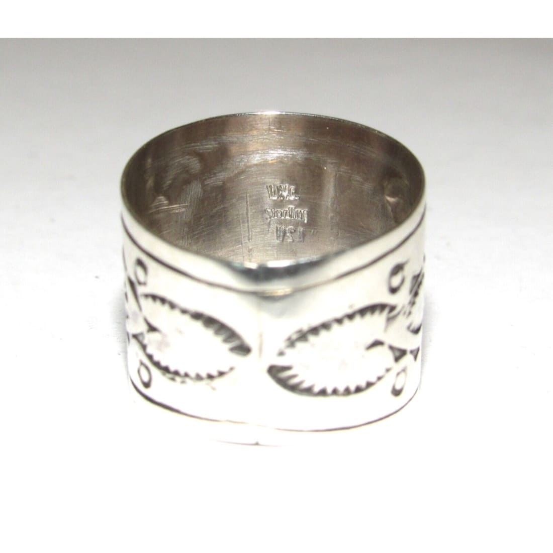 Navajo Turquoise Band Ingot Ring Size 9 Sterling Silver