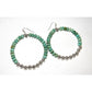 Navajo Turquoise Beaded Earrings Turquoise Sterling Silver Navajo Pearls Beaded Hoop Earrings Native American The Southwestern Style Gallery