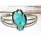 Navajo Turquoise Cactus Bracelet Sterling Silver Native American Cuff The Southwestern Style Gallery