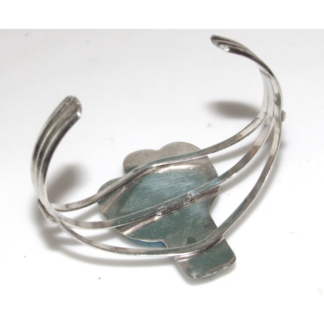 Navajo Turquoise Cactus Bracelet Sterling Silver Native 
