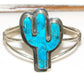 Navajo Turquoise Cactus Bracelet Sterling Silver Native 