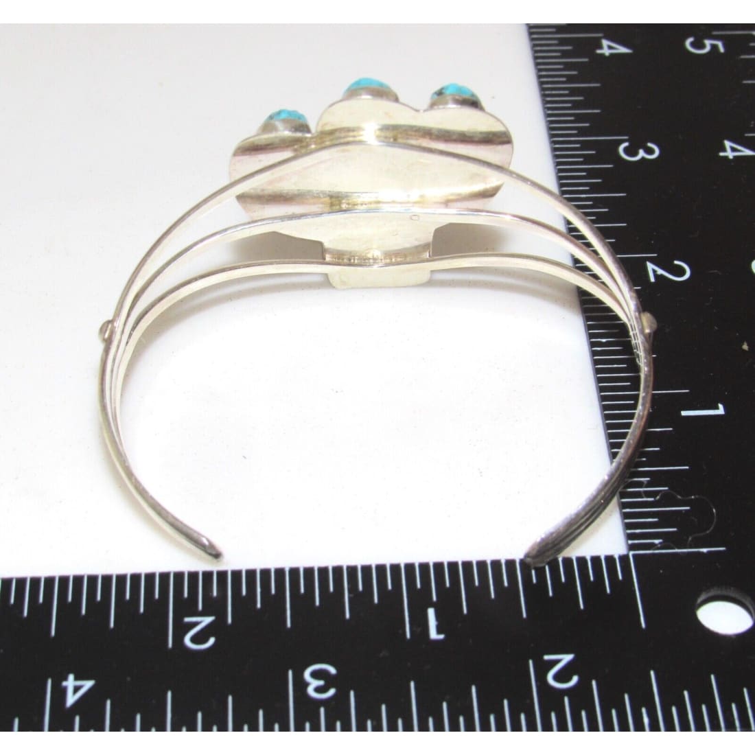 Navajo Turquoise Cactus Bracelet Sterling Silver Native 