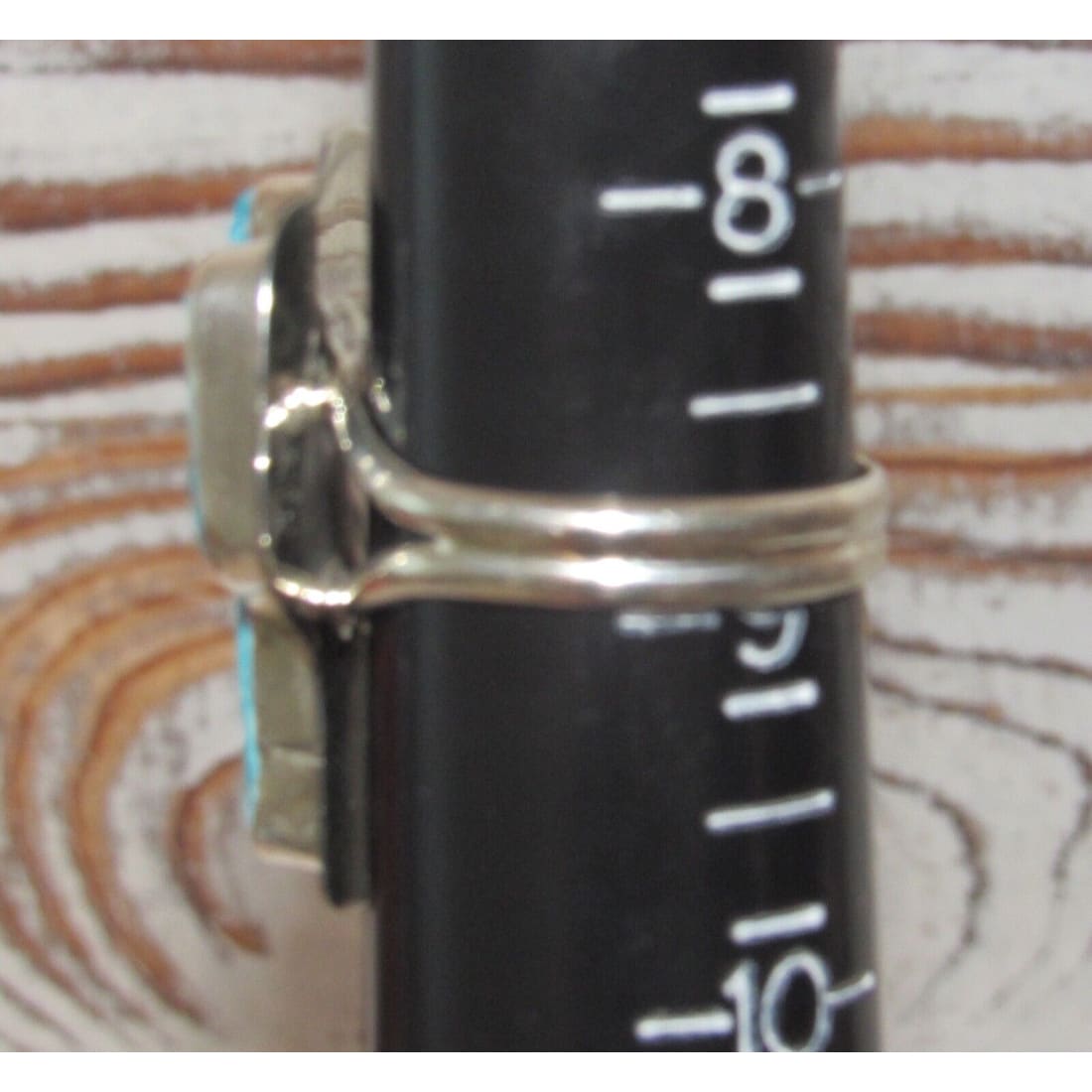 Navajo Turquoise Cactus Ring Size 9 Sterling Silver Native 