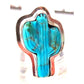 Navajo Turquoise Cactus Ring Size 9 Sterling Silver Native 