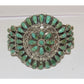 Navajo Turquoise Cluster Cuff Bracelet Sterling Silver
