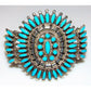 Navajo Turquoise Cluster Cuff Bracelet Sterling Silver