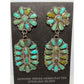 Navajo Turquoise Cluster Dangle Earrings Sterling Silver