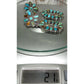 Navajo Turquoise Cluster Dangle Earrings Sterling Silver 