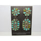 Navajo Turquoise Cluster Dangle Earrings Sterling Silver