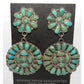 Navajo Turquoise Cluster Dangle Earrings Sterling Silver