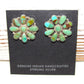 Navajo Turquoise Cluster Earrings Sterling Silver Native