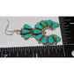 Navajo Turquoise Cluster Naja Dangle Earrings Sterling
