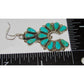 Navajo Turquoise Cluster Naja Dangle Earrings Sterling