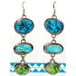 Navajo Turquoise Dangle Earrings Kingman Royston Sonoran 