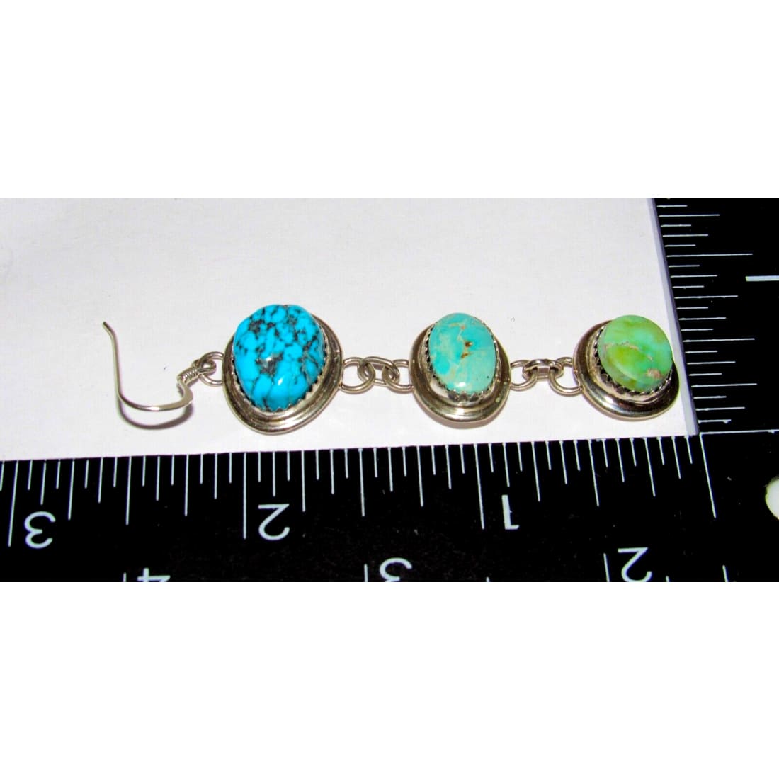 Navajo Turquoise Dangle Earrings Kingman Royston Sonoran