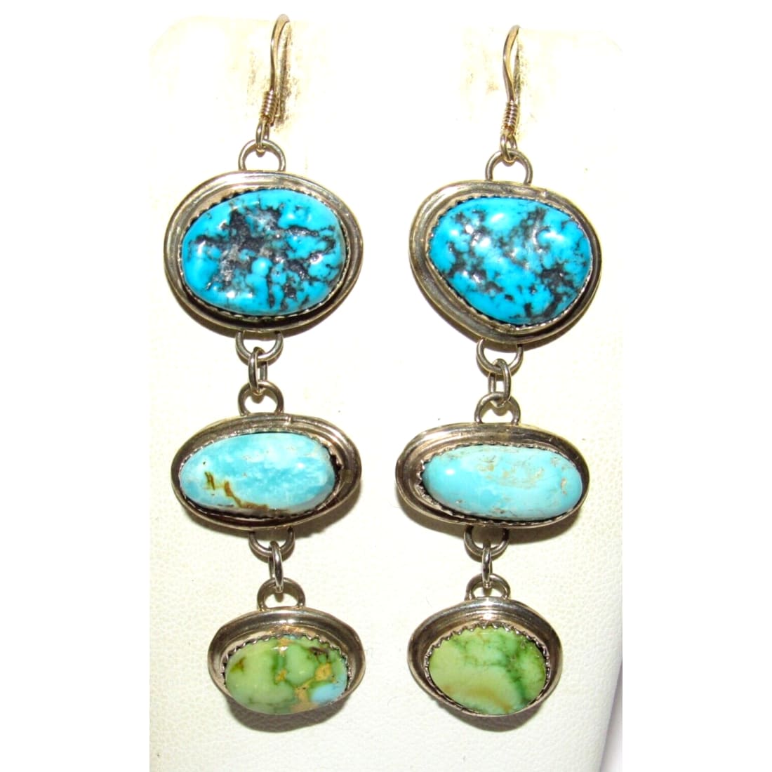 Navajo Turquoise Dangle Earrings Kingman Royston Sonoran