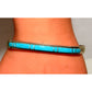 Navajo Turquoise Inlay Stacker Cuff Bracelet Sterling Native