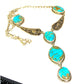 Navajo Turquoise Mountain Mine Lariat Necklace Sterling 
