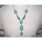 Navajo Turquoise Mountain Mine Lariat Necklace Sterling 