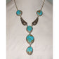 Navajo Turquoise Mountain Mine Lariat Necklace Sterling 