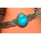 Navajo Turquoise Stacker Cuff Sterling Hand Etched Bracelet 