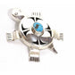 Navajo Turtle Pendant Sterling Turquoise Bennie Ration 