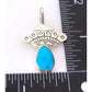 Navajo UFO Spaceship Pendant Sterling Silver Turquoise 
