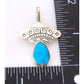 Navajo UFO Spaceship Pendant Sterling Silver Turquoise 
