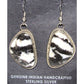 Navajo White Buffalo Earrings Sterling Silver Dangles M. 