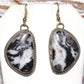 Navajo White Buffalo Earrings Sterling Silver Dangles 
